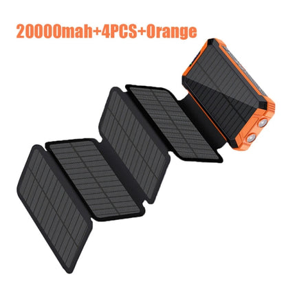 Solar Charger Power Bank With 20000mAh, USB & Wireless Charging, Weather-Resistant