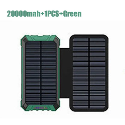 Solar Charger Power Bank With 20000mAh, USB & Wireless Charging, Weather-Resistant