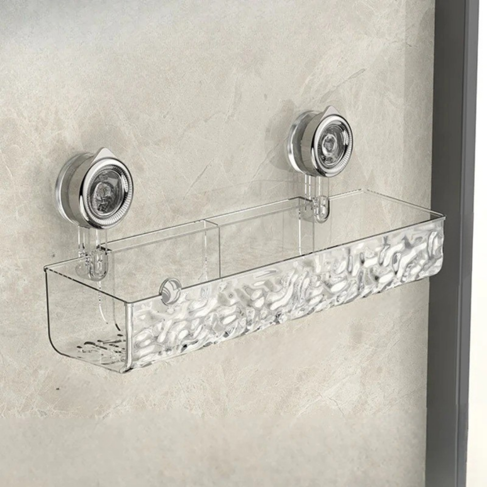 Adhesive Bathroom Shelf with Storage