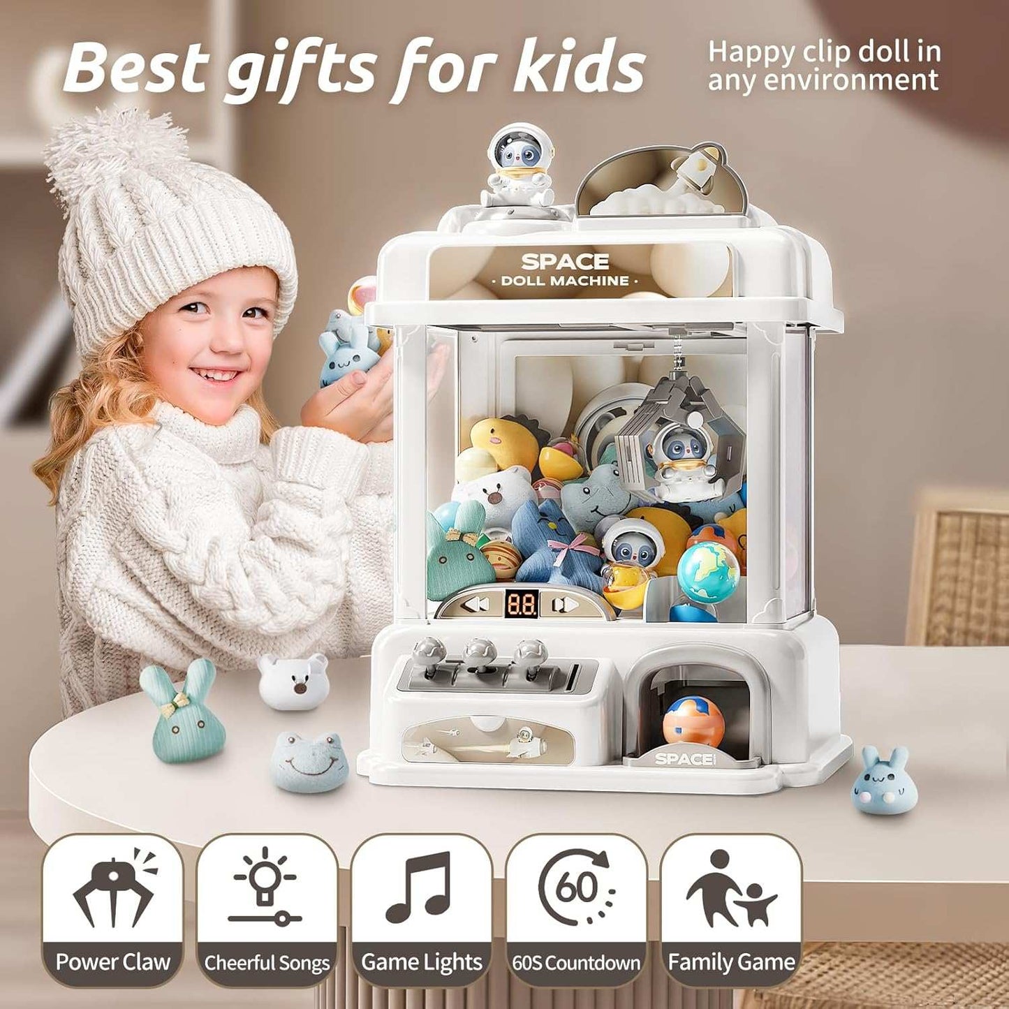 Space Adventure Claw Machine – Exciting Play Fun for Children with Plenty of Prizes Included, Safe for Ages 3+