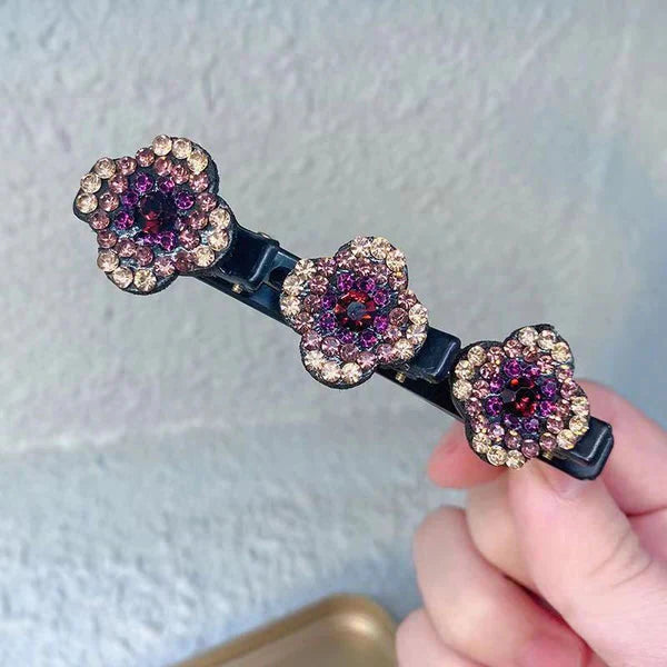 Shiny Gemstone Twist Hair Barrettes