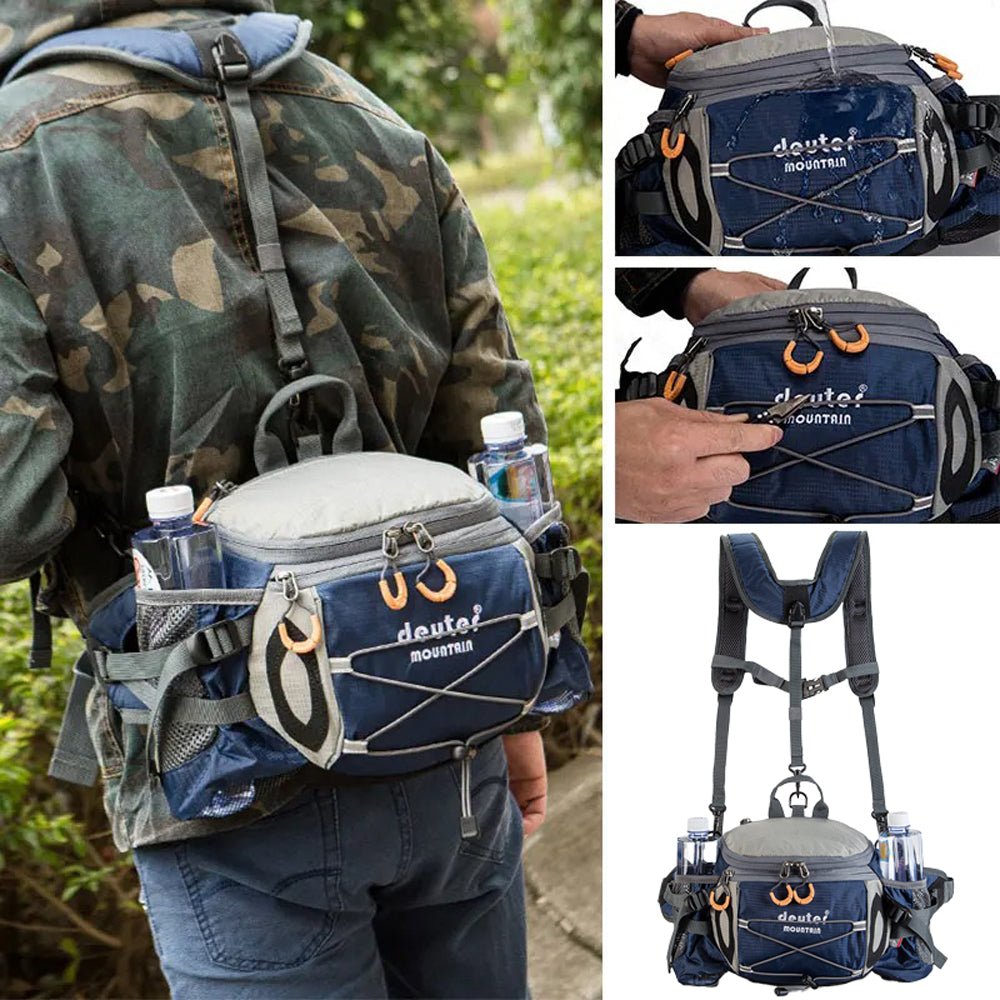 Athletic Hip Pack Outdoor Running 
Men's Hiking Rucksack Bike Camping 
Insulated Water Bottle Sports Running Belt - Halri