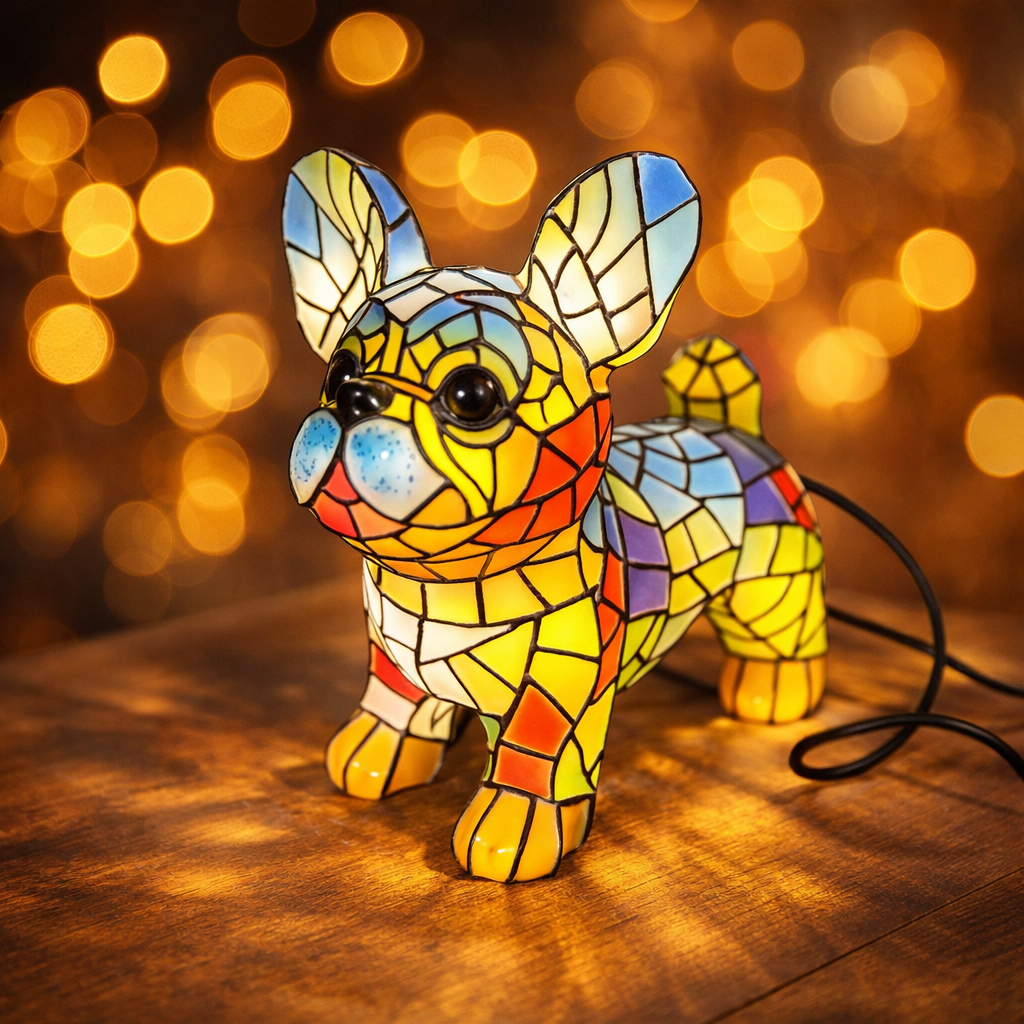 Cute Dog Table Lamp – Decorative Resin Pet Light - Halri
