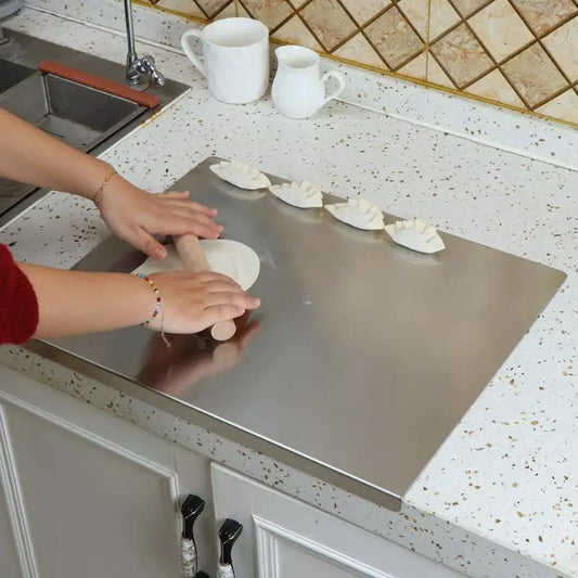 Premium Stainless Steel Chopping Board with Non Slip Base - Halri