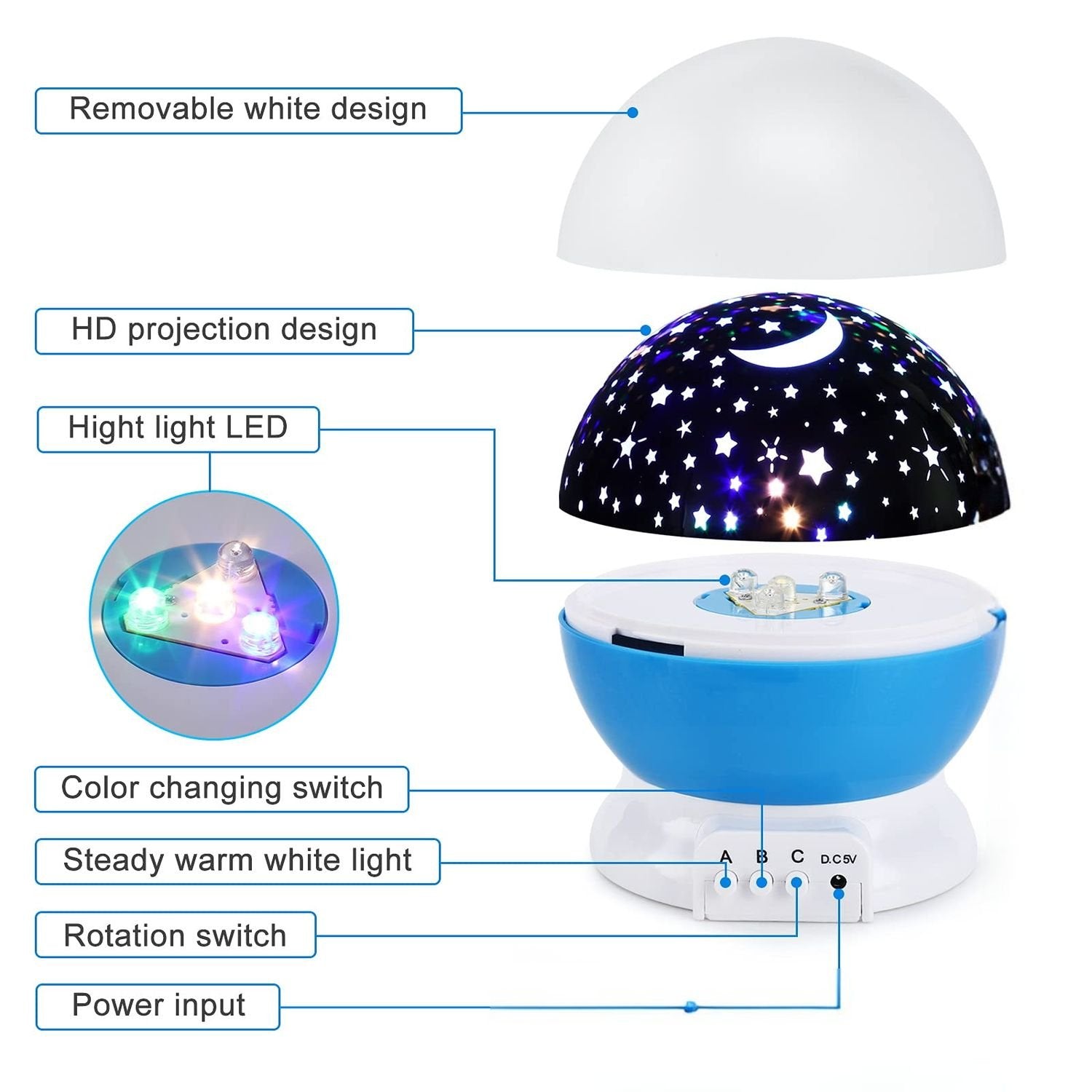Star Projector Lamp - Night Sky Light - Relaxing Bedroom Decor