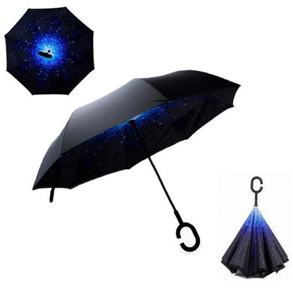 Waterproof Automatic Compact Reverse Umbrella