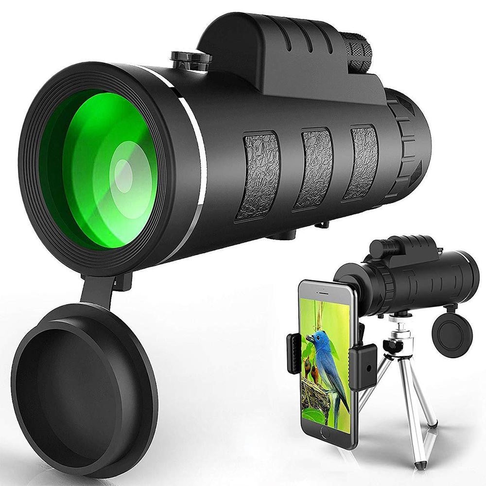 High Power HD Monocular with Phone Adapter and Tripod