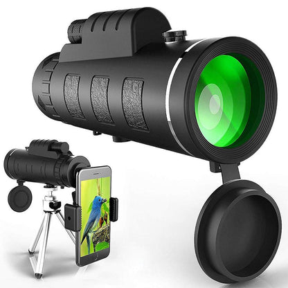 Portable HD Monocular with Phone Adapter and Tripod