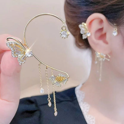 Beautiful Butterfly Earrings with Sparkling Zirconia Stones