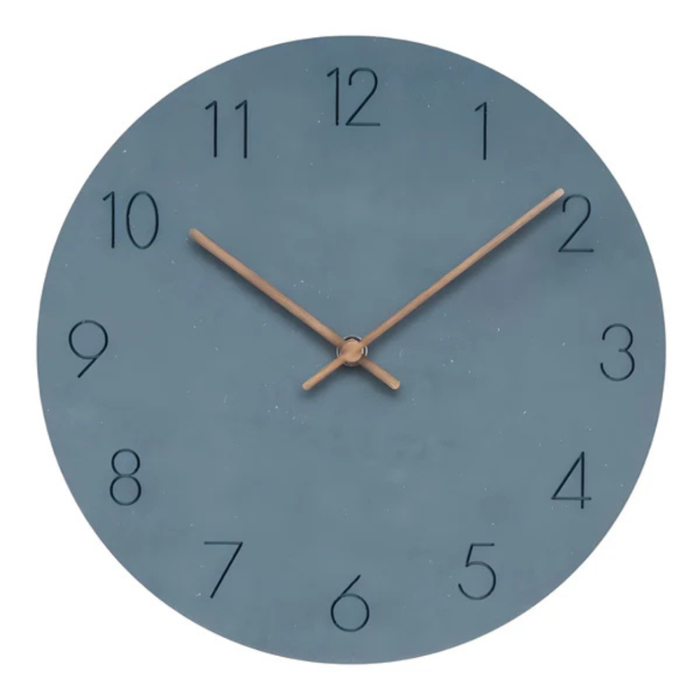Simple Wood Wall Clock - Quiet Modern Home Timepiece - Halri