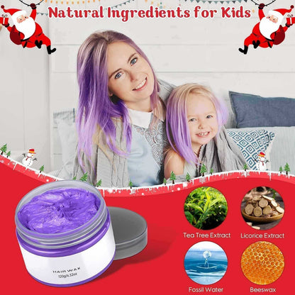 Temporary Hair Color Wax With Colors, Styles, Adds Light Shine & Covers Grays For Daily Party Cosplay Halloween DIY