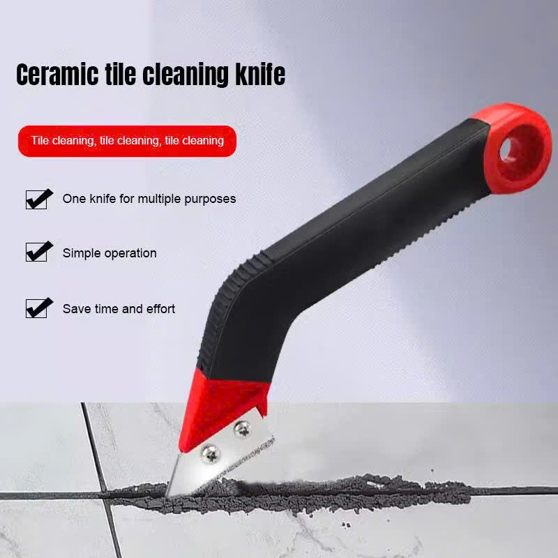 Tile Grout Removal Rake Tool with Included Blade, Hanging Hole, Safe Materials and Compact Portable Design