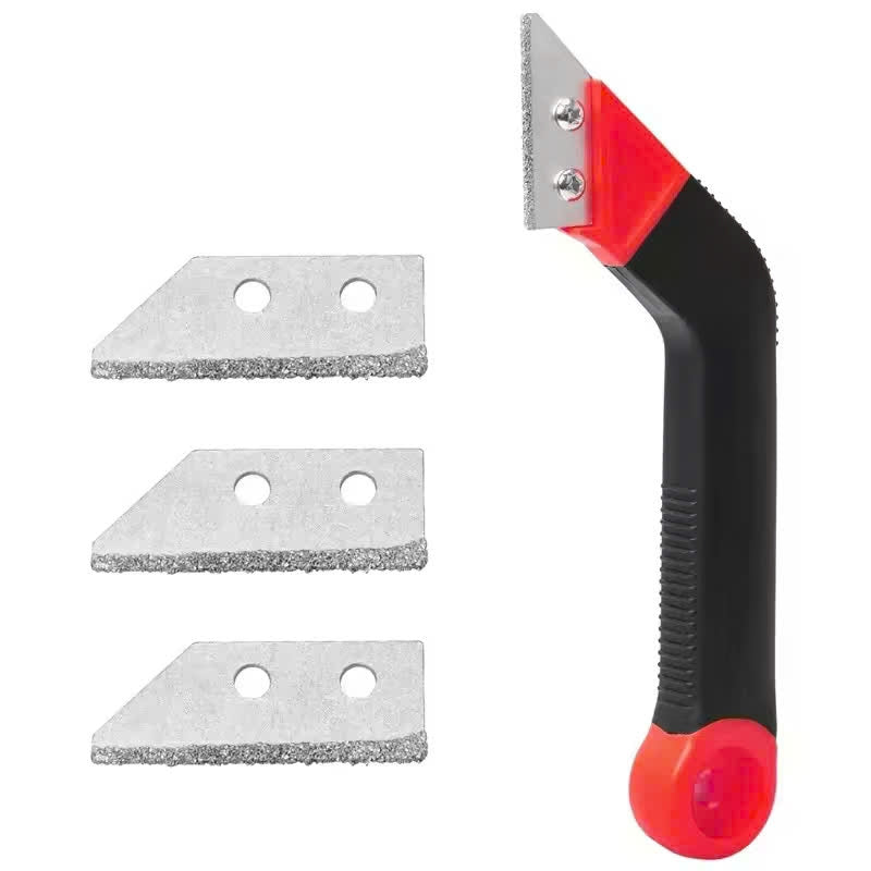Tile Grout Removal Rake Tool with Included Blade, Hanging Hole, Safe Materials and Compact Portable Design