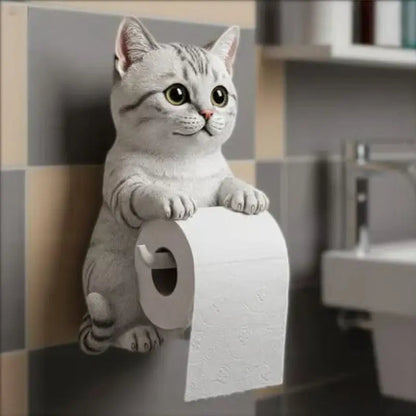 Fun Cat Wall Mount Toilet Paper Holder