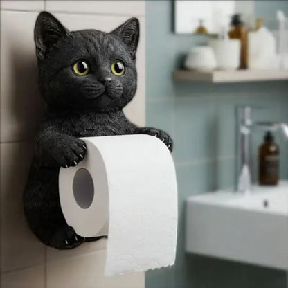 Fun Cat Wall Mount Toilet Paper Holder