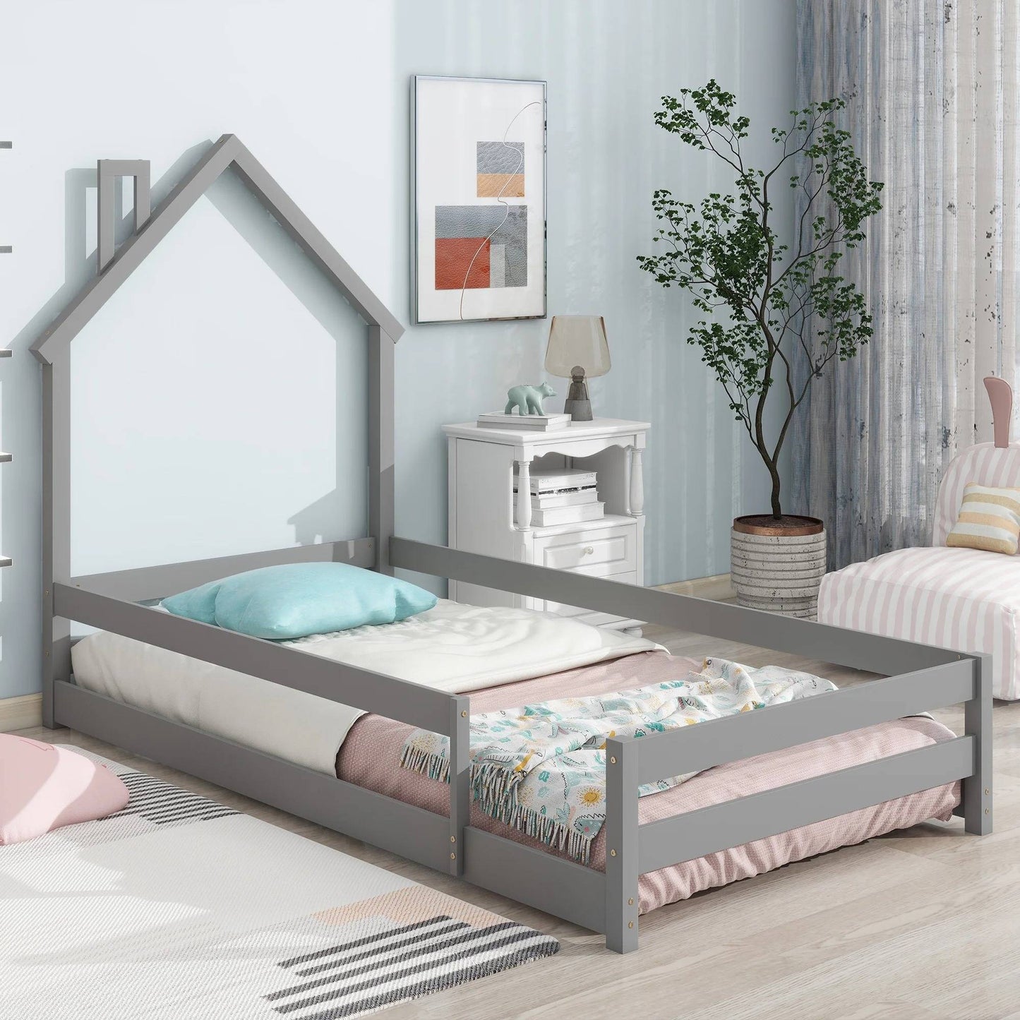 Low Profile Twin Size Mattress Bed