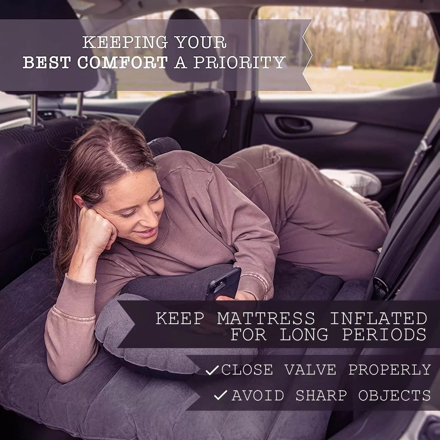 Portable Blow Up Car Bed Mattress