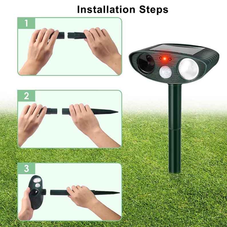 Outdoor Animal Repellent with Motion Sensor Lights