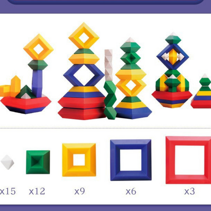 Wooden Stacking Block Montessori Toy Set