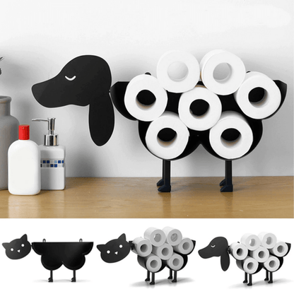 Rustic Metal Animal Toilet Paper Holder