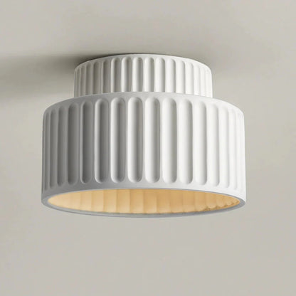 Retro White Pendant Drum Ceiling Lamp - Halri