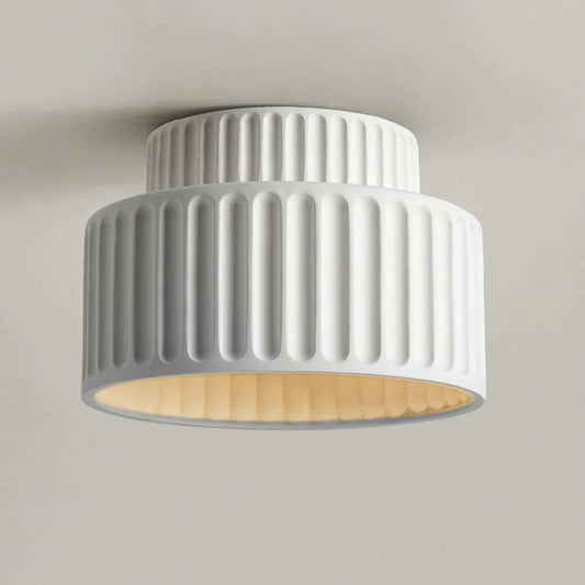 Retro White Pendant Drum Ceiling Lamp - Halri