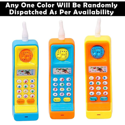 Vintage Learning Phone with Sound Effects, Flashing Lights, Simulated Phone Calls and Easy to Hold, Safe for Months 18+
