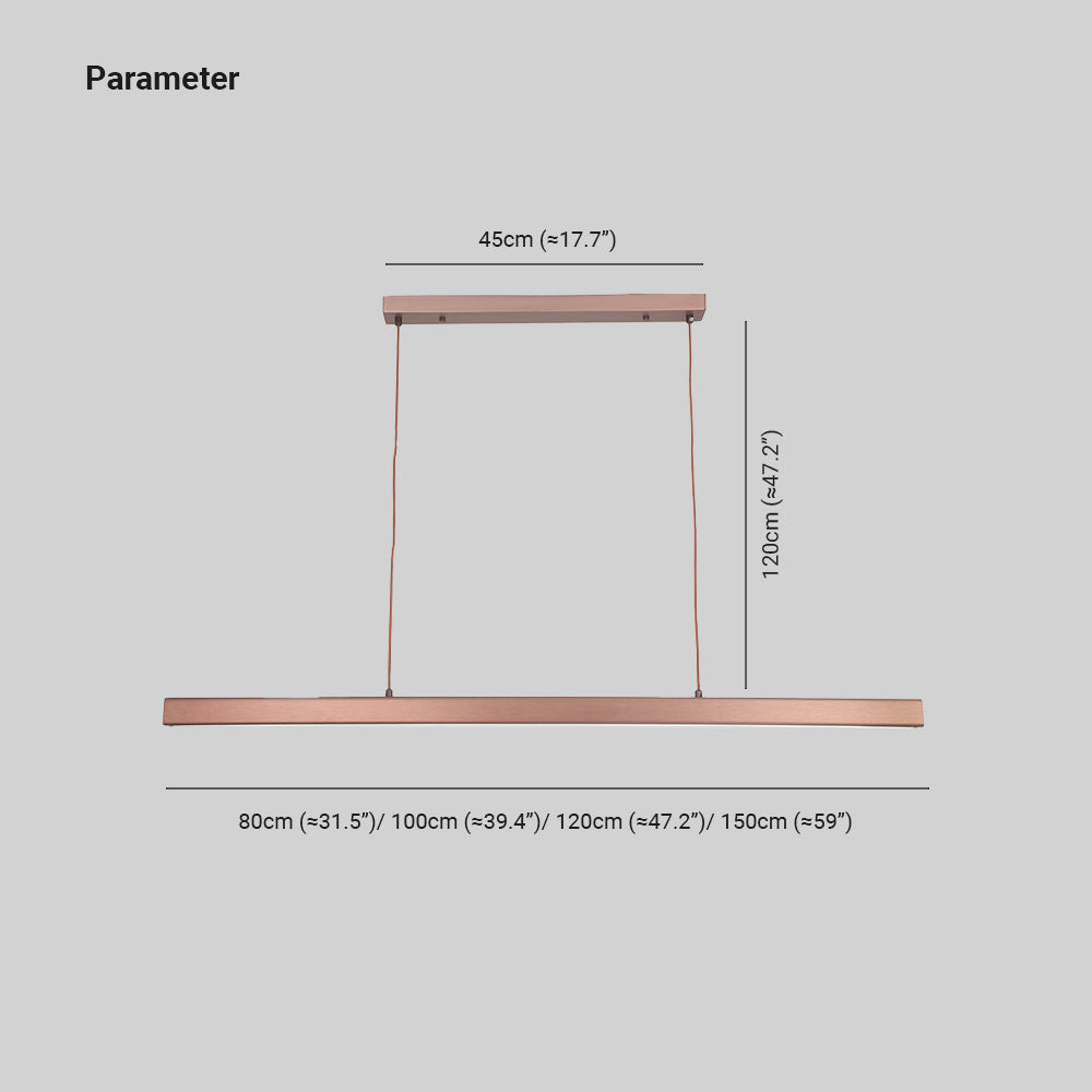 Simple Linear Pendant Light Modern Adjustable Ceiling Lamp