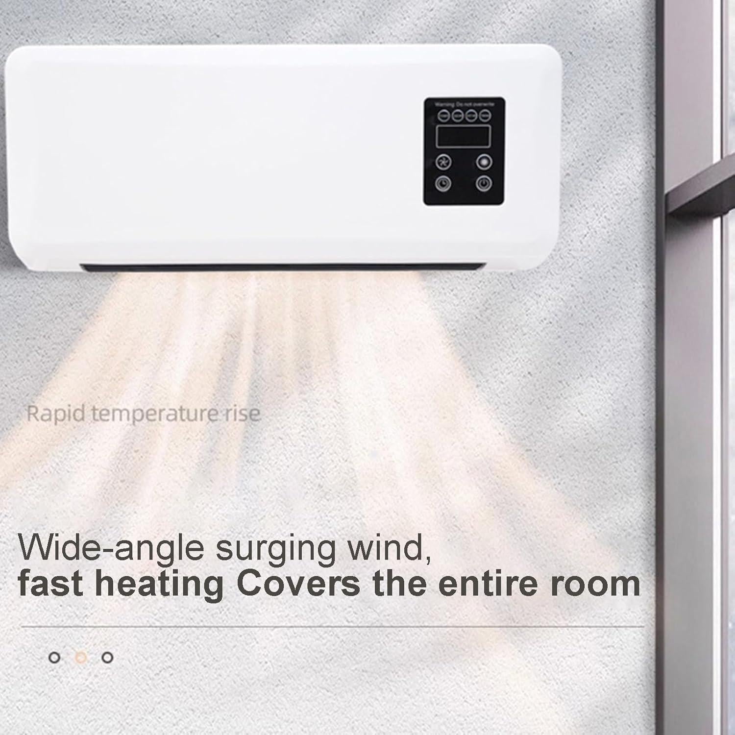 Wall-Mounted Heated Clothes Airer & Room Heater – 2-in-1 Drying & Cooling with Remote Control