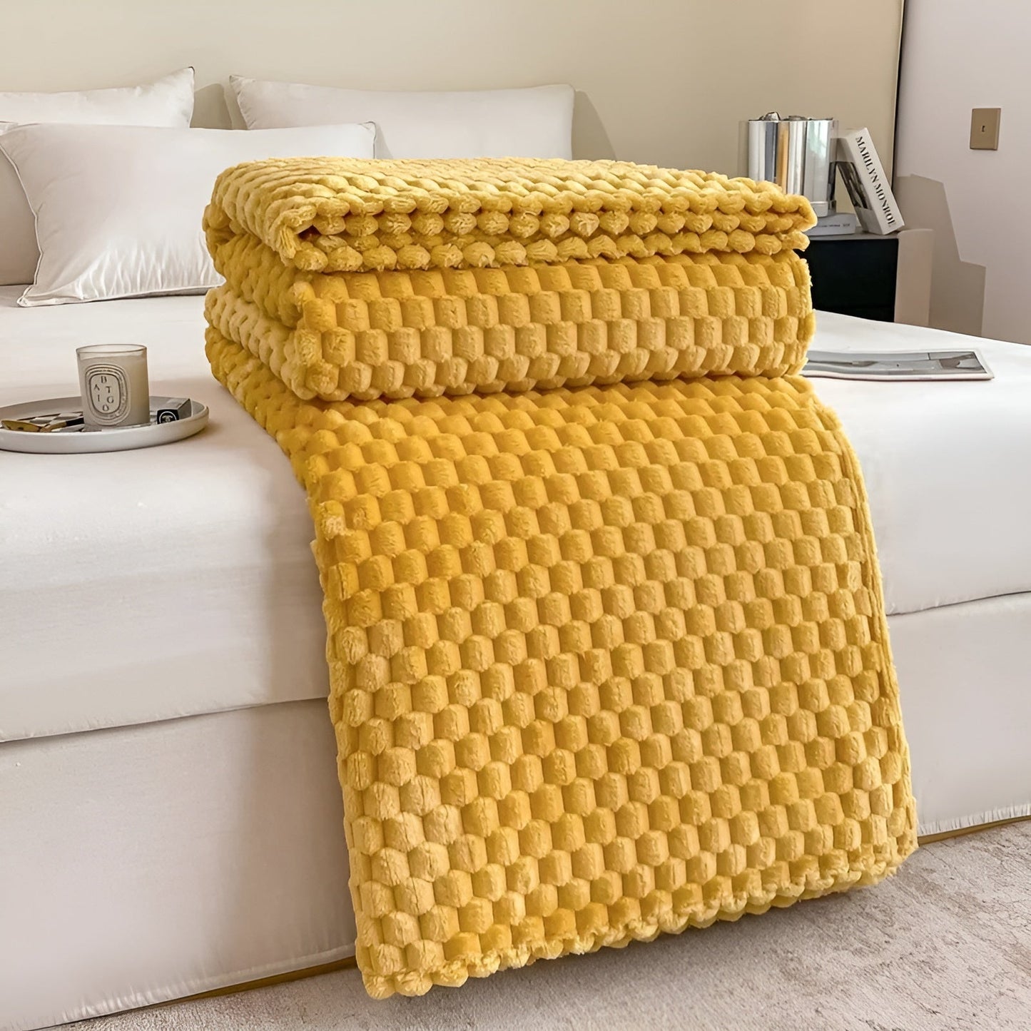 Plush Gray Throw Blanket Soft and Warm