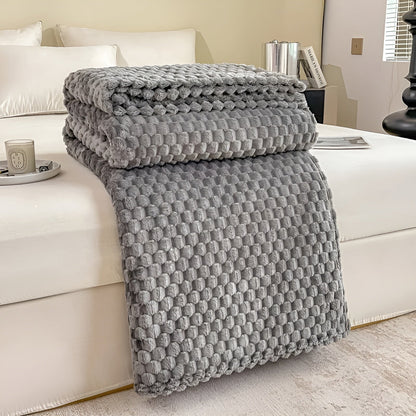 Plush Gray Throw Blanket Soft and Warm