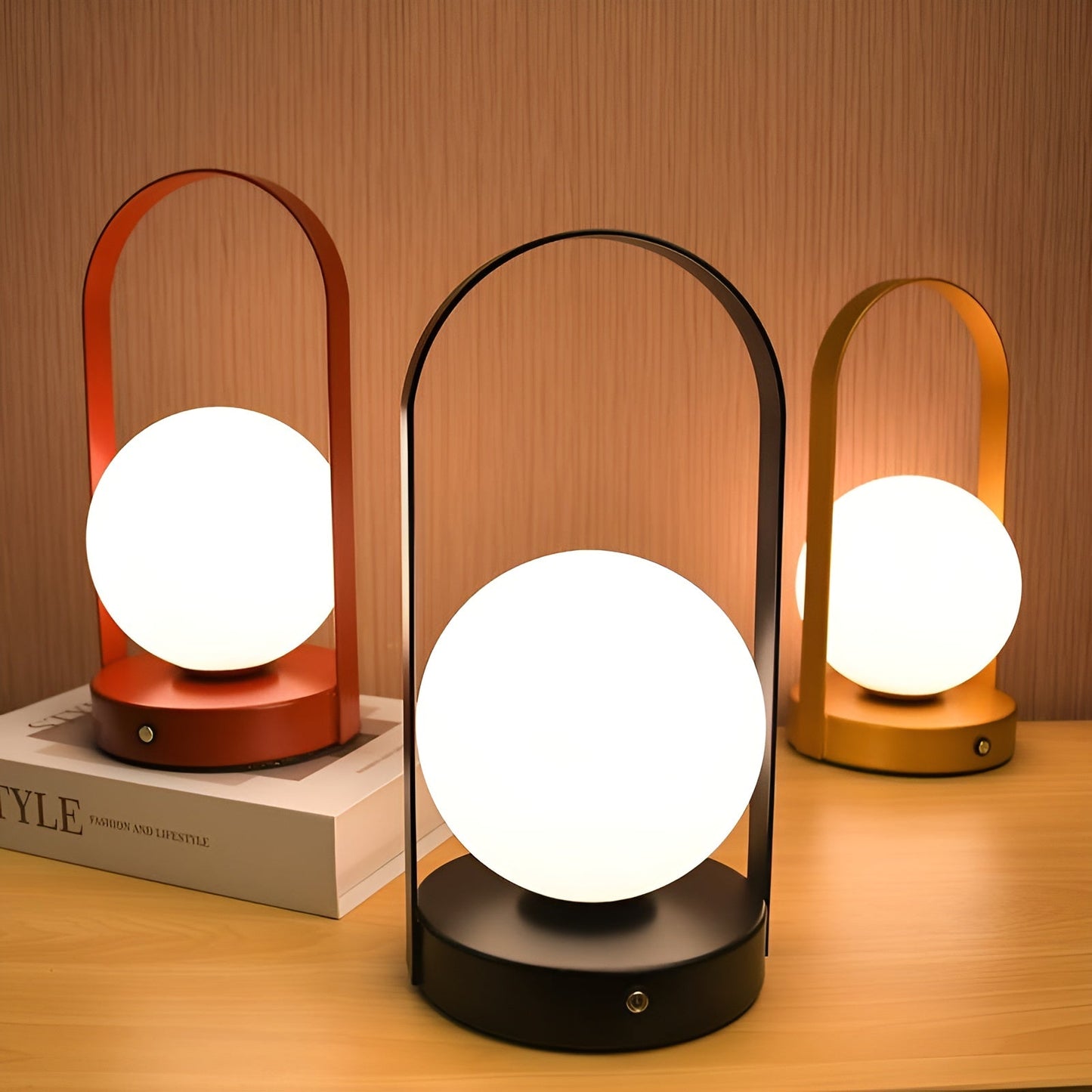 Portable LED Desk Lamp – Sleek Round Touch Light - Halri