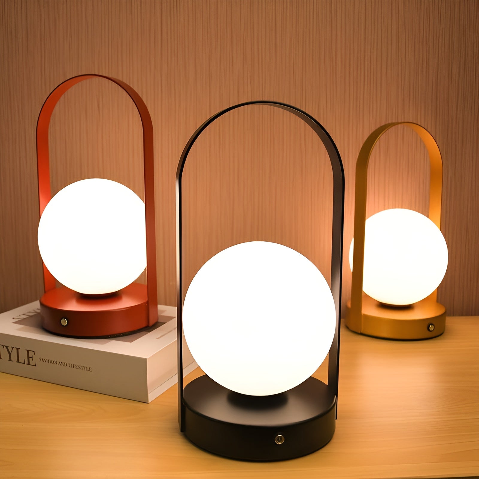 Portable LED Desk Lamp – Sleek Round Touch Light - Halri