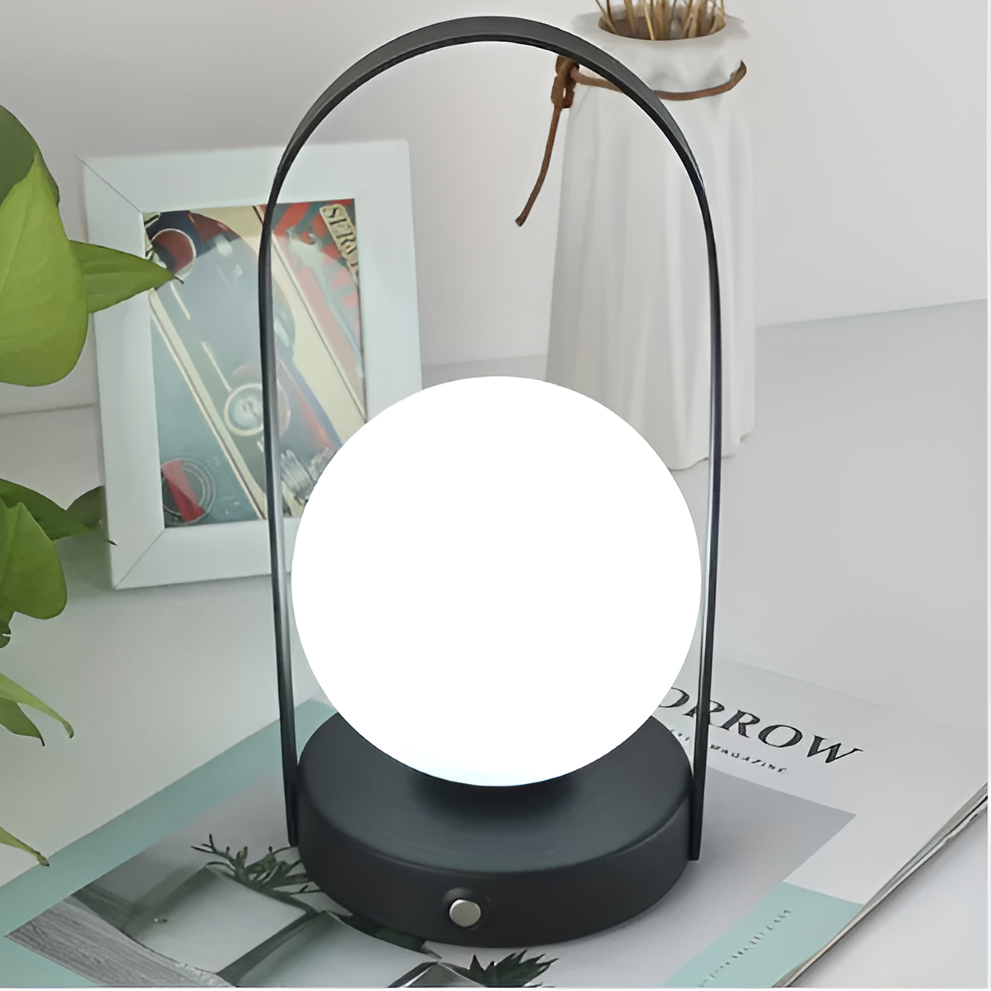 Wireless Rechargeable Touch Control Table Lamp – Modern Spherical Design 5
