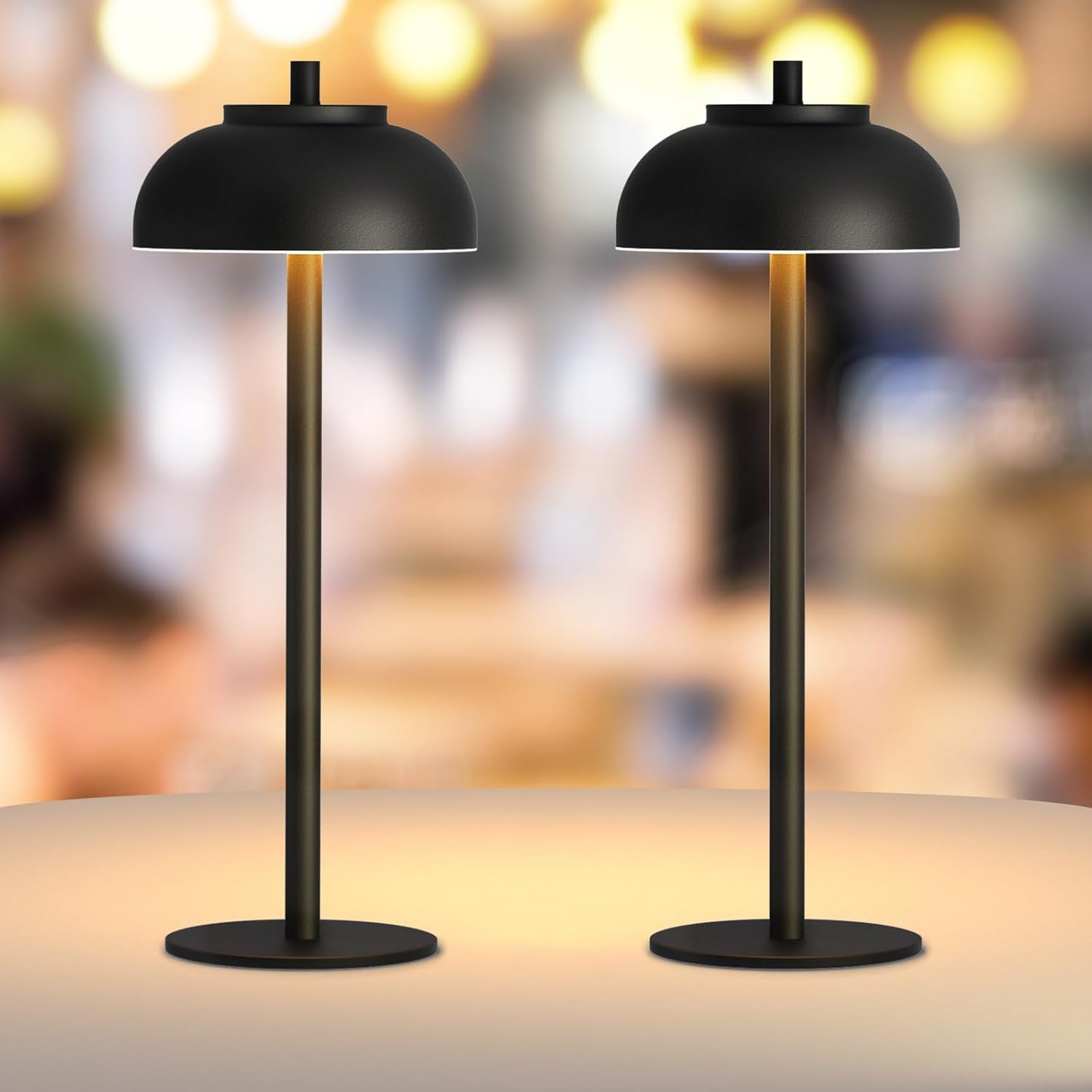 Wireless Table Lamp with Touch Control, Cordless Design, 40-Hour Battery Life, Adjustable Lighting for Bedside or Desk Use 0