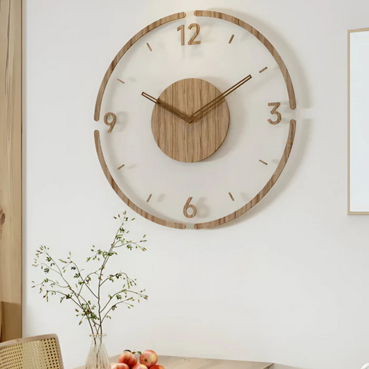 Quiet Wooden Contemporary Wall Clock - Halri