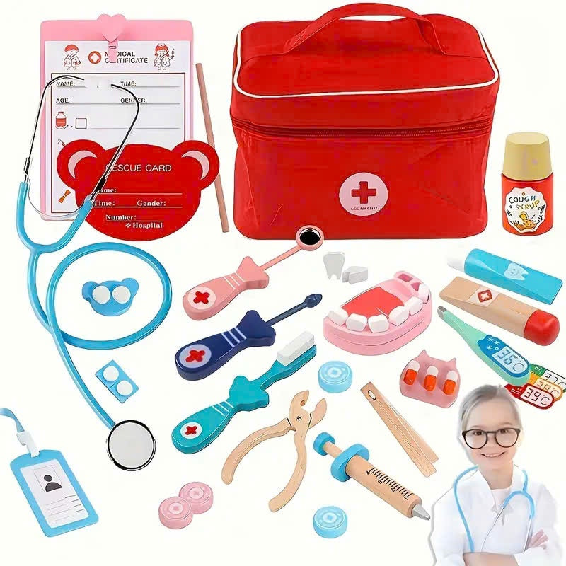 Portable Kids Doctor Play Set with Storage Case - Halri