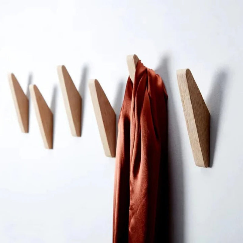Simple Wooden Single Hook for Hallway or Bedroom Wall - Halri