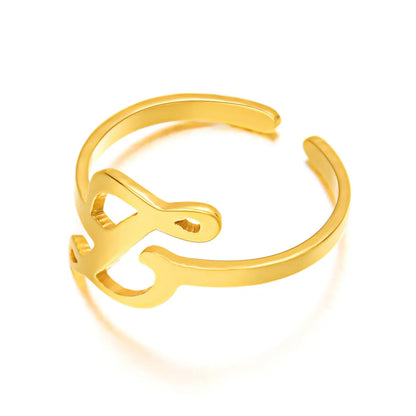 Personalized Script Monogram Initial Ring
