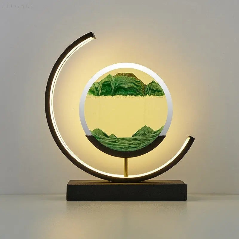 Soothing Desk Lamp with Colorful Moving Sand Design