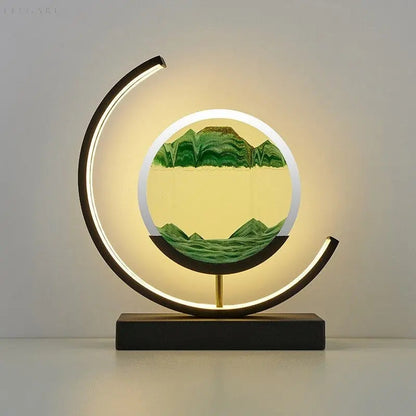 Soothing Desk Lamp with Colorful Moving Sand Design