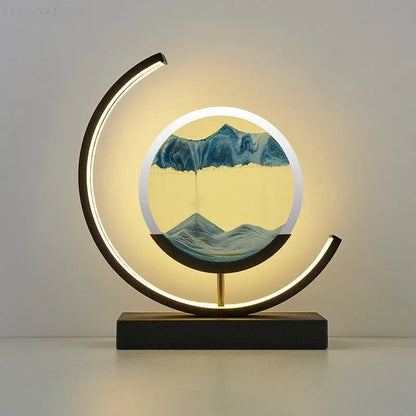Soothing Desk Lamp with Colorful Moving Sand Design
