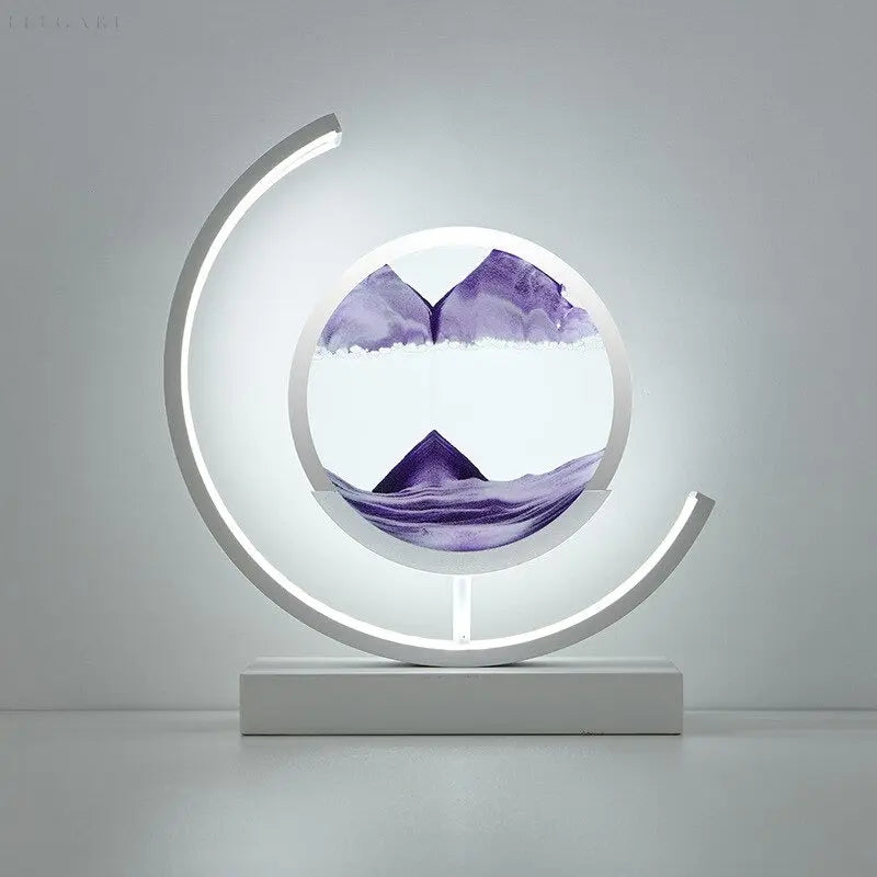 Soothing Desk Lamp with Colorful Moving Sand Design