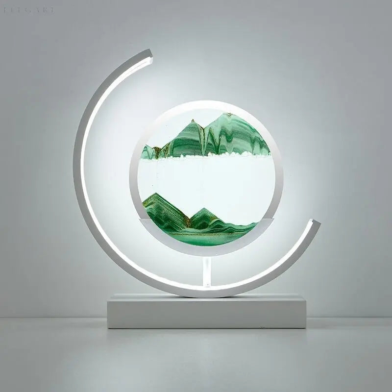 Soothing Desk Lamp with Colorful Moving Sand Design