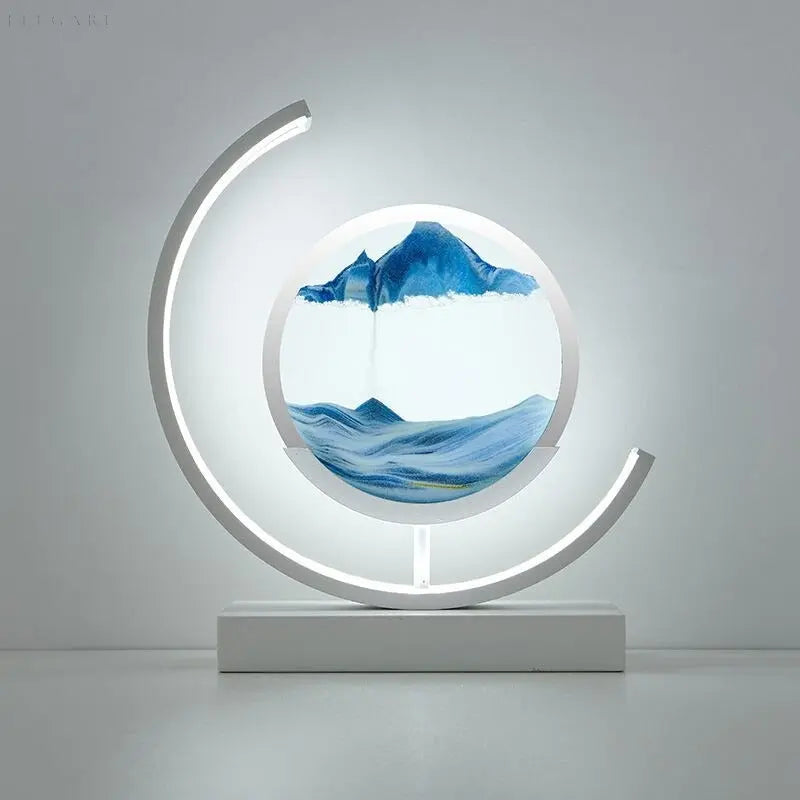 Soothing Desk Lamp with Colorful Moving Sand Design