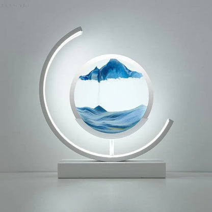 Soothing Desk Lamp with Colorful Moving Sand Design