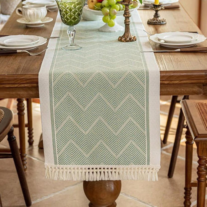 Elegant Woven Table Runner - Soft Home Decor Accent