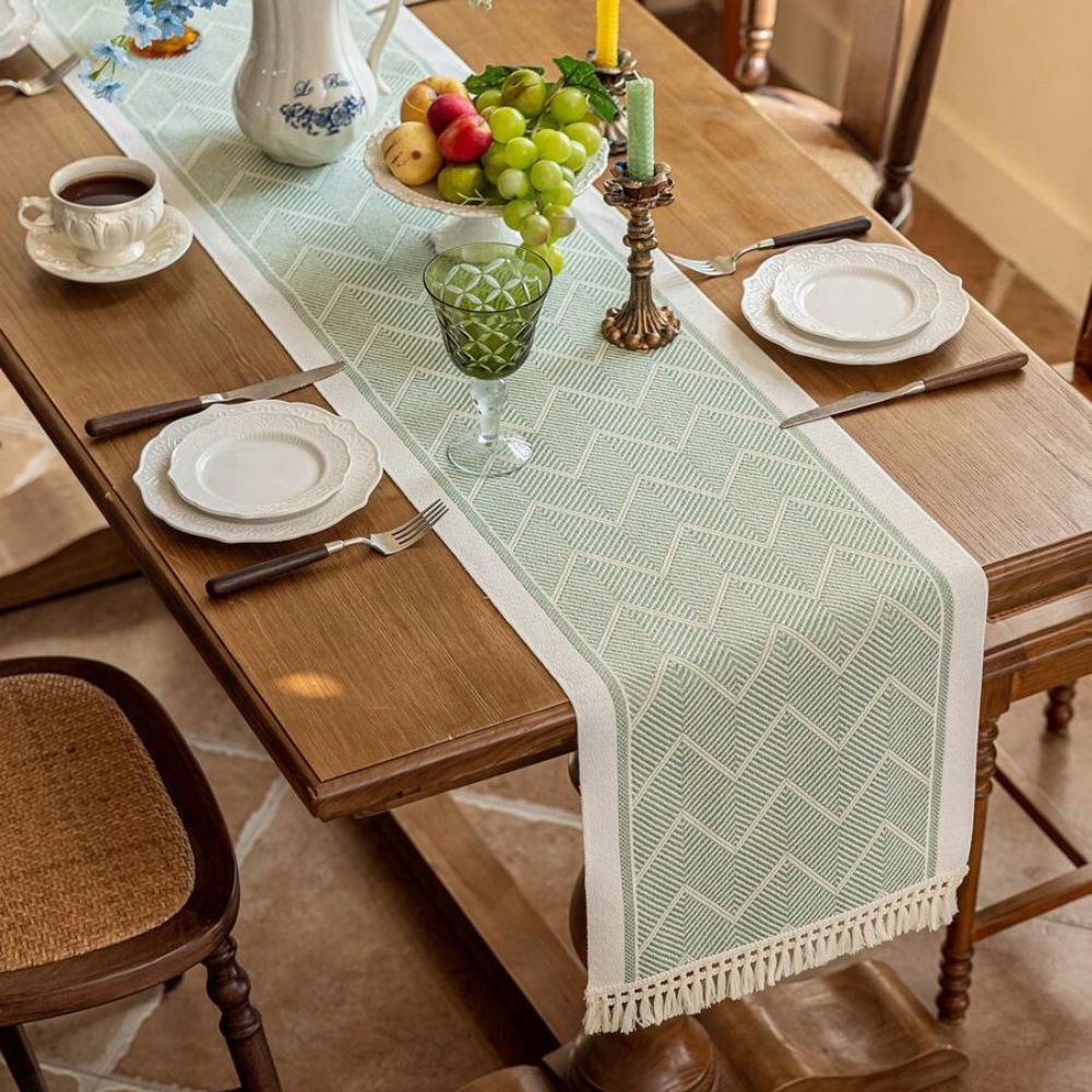 Elegant Woven Table Runner - Soft Home Decor Accent