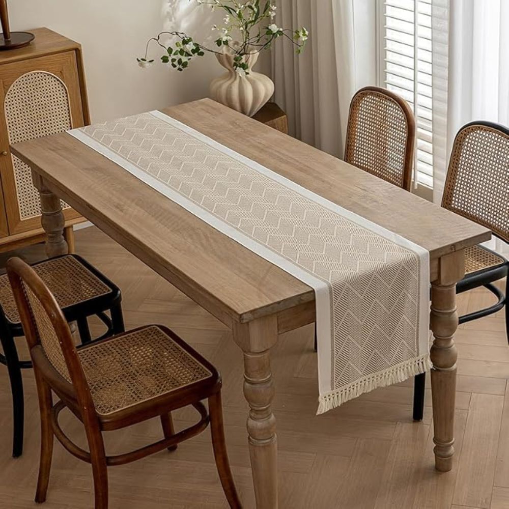 Elegant Woven Table Runner - Soft Home Decor Accent