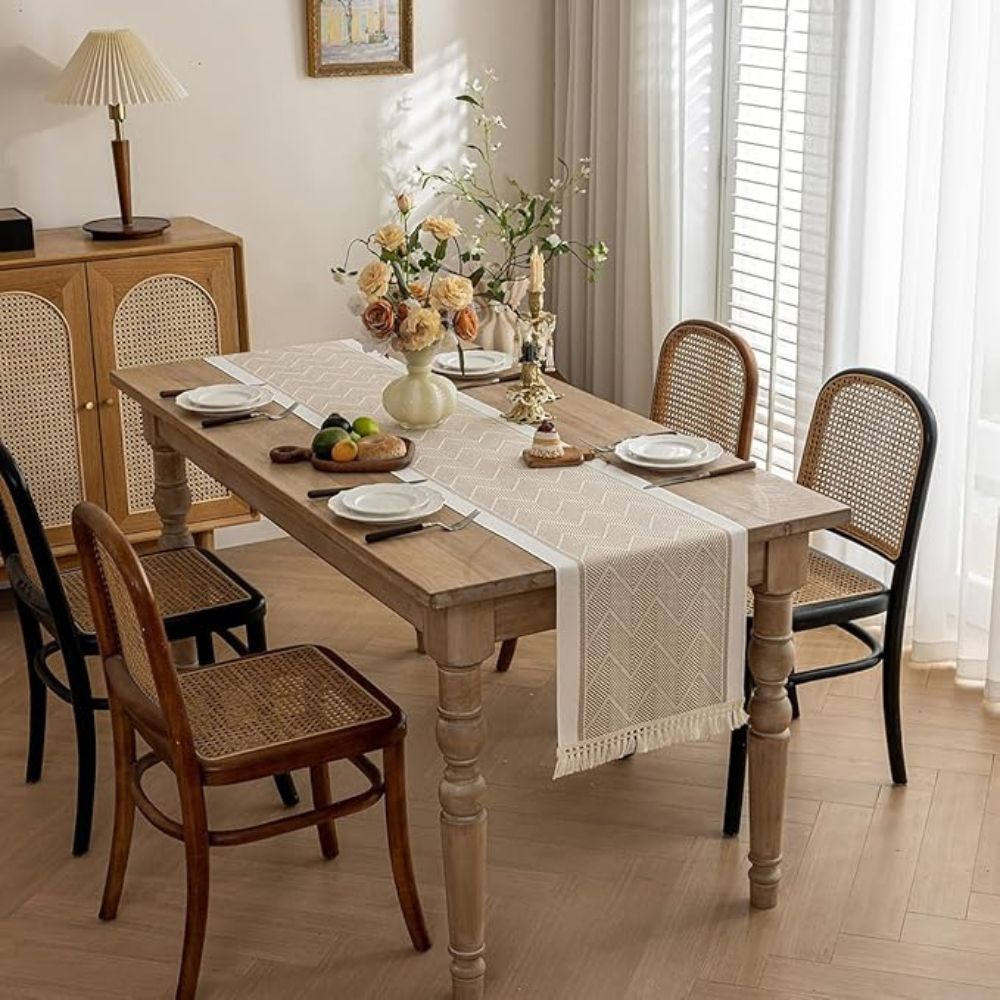 Elegant Woven Table Runner - Soft Home Decor Accent - Halri